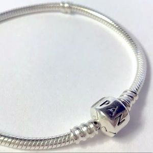 Authentic Pandora Charm Bracelet Silver 7.5in 19cm